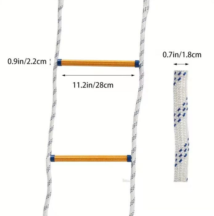Escada Portátil de Emergência 4m – Leve, Forte e Pronta a Usar