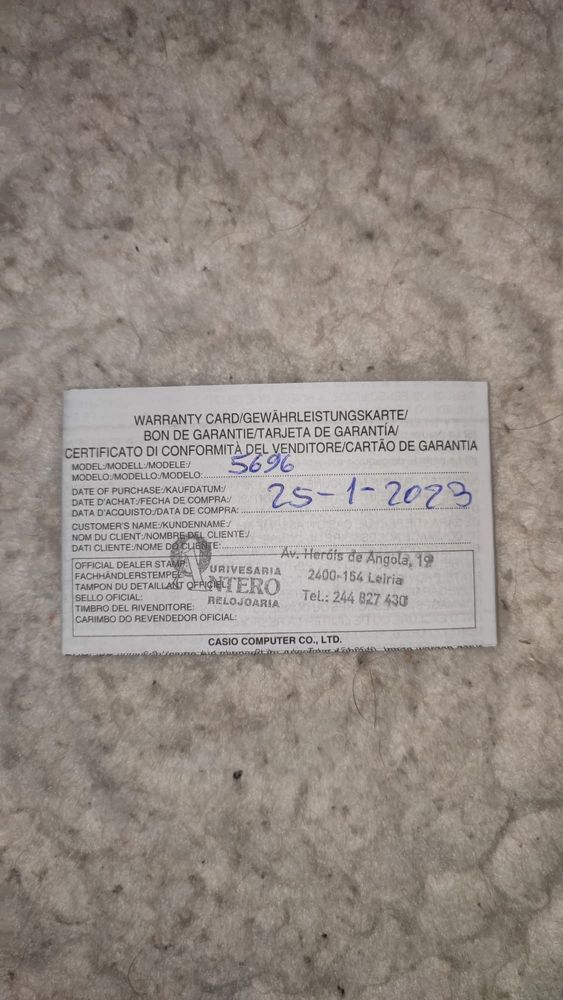 Casio relógio vintage