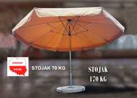 Parasol Ogrodowy Duży 3m - 4.5m 400cm 450 cm MOCNY 100kg POLSKI