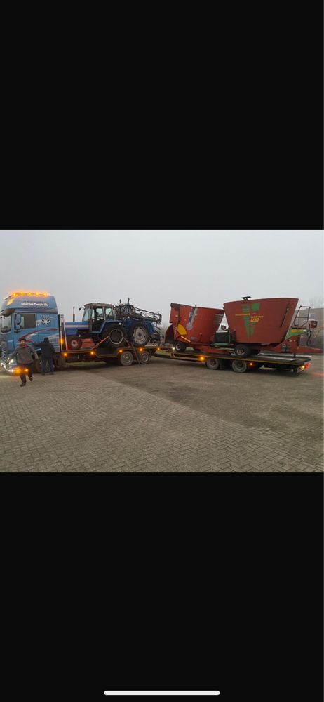 Transport maszyn rolniczych i samochodów  z niemiec i holandi