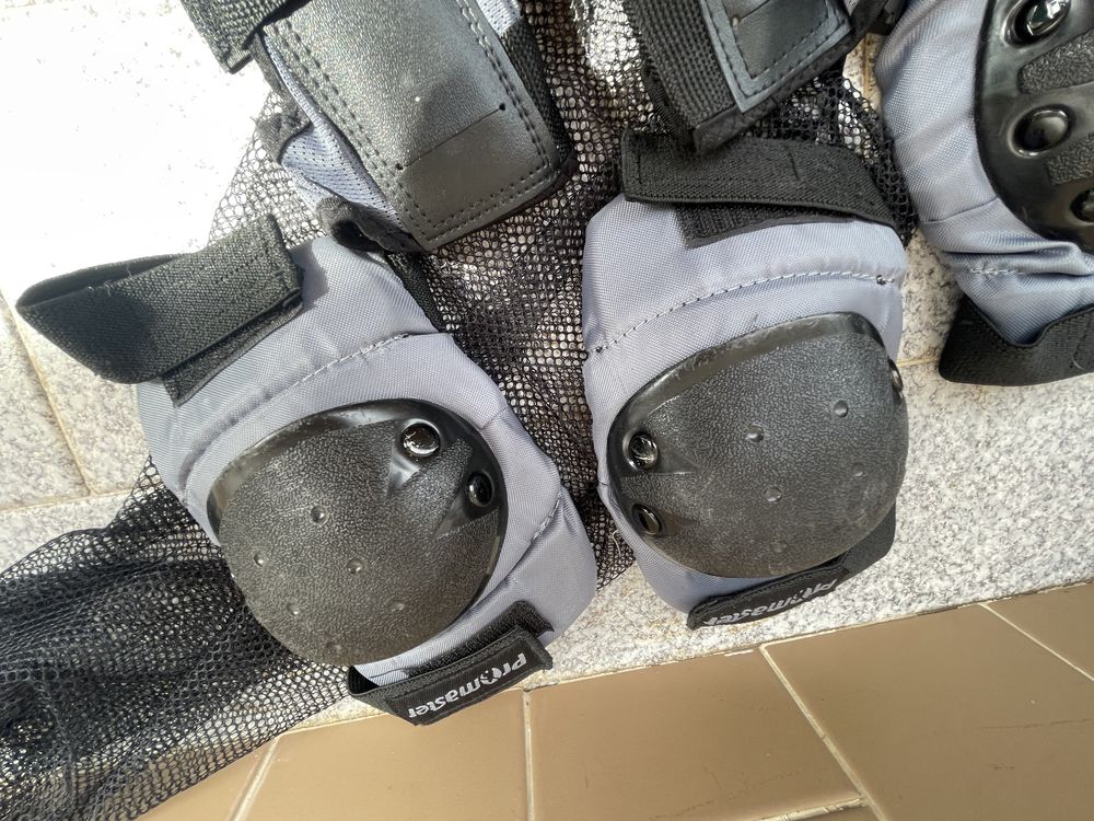 Patins em Linha + Kit de proteção