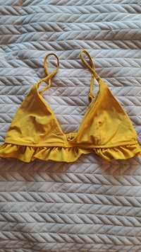 Top kostium kąpielowy bikini żółty Asos 38