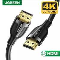 Кабель відео HDMI 2.0 3D HDR 4K 60Hz ED030 Ugreen 60438 Black, 1m