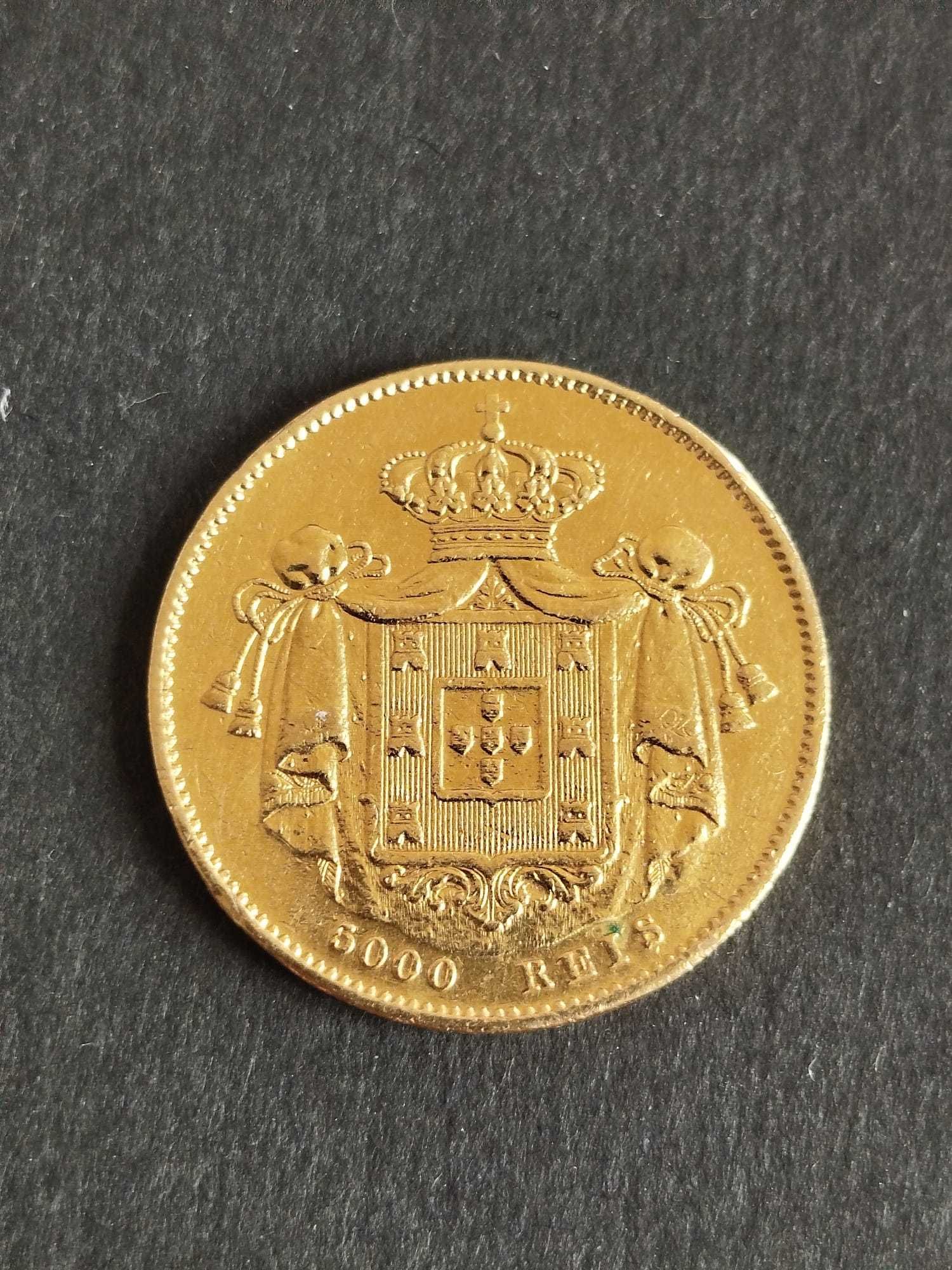 1860 - D. Pedro V - 5000 Reis - Ouro