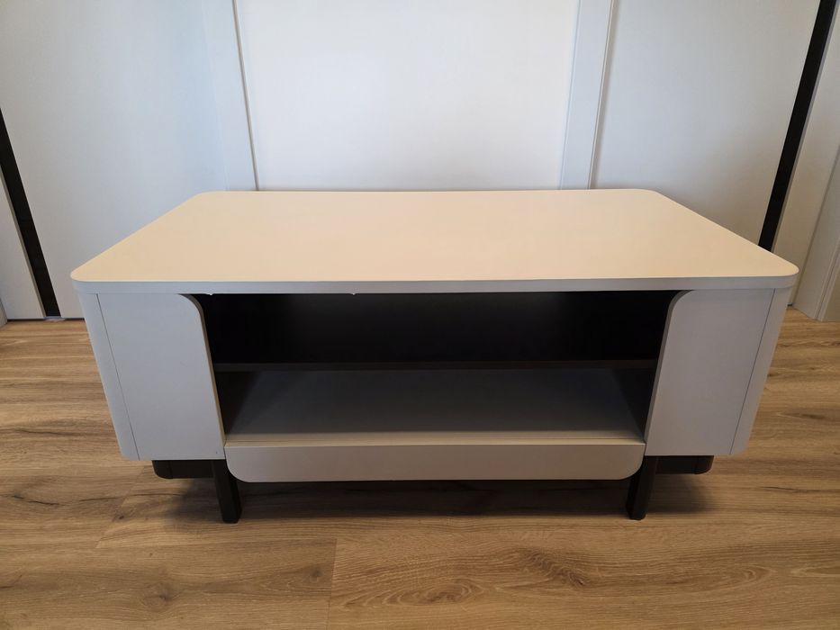 Stolik kawowy z 2 półkami VODOL meble Forte kaszmir/czarny