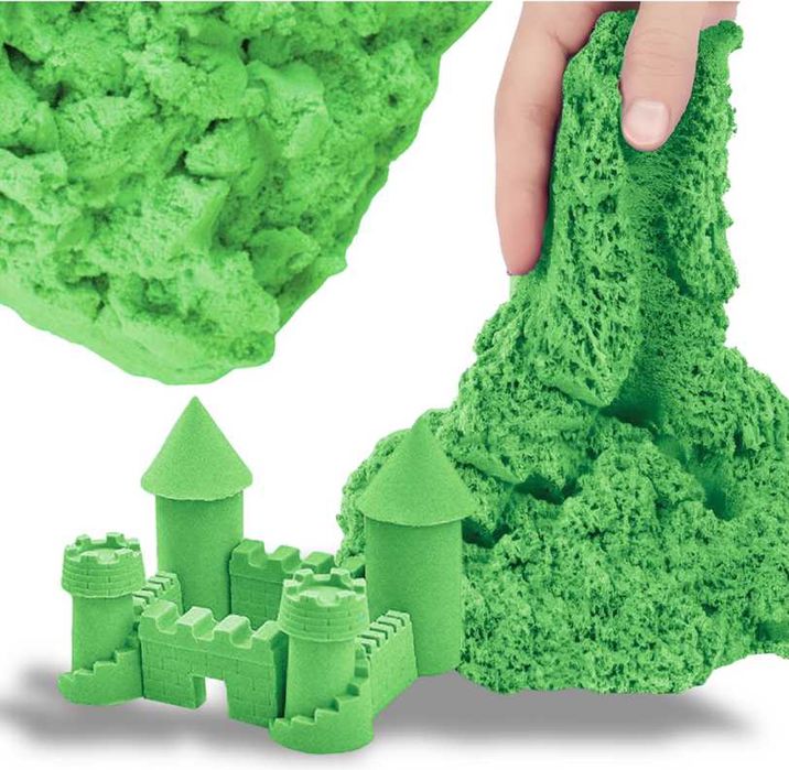 PIASEK KINETYCZNY MAGICZNY kinetic sand piaskolina 1kg zielony miękki