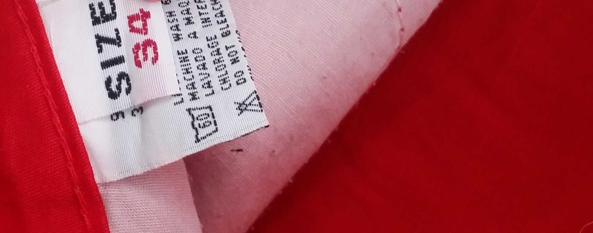 czerwone szorty ćwiekami pin up xs groszki jeans krótkie dopasowane
