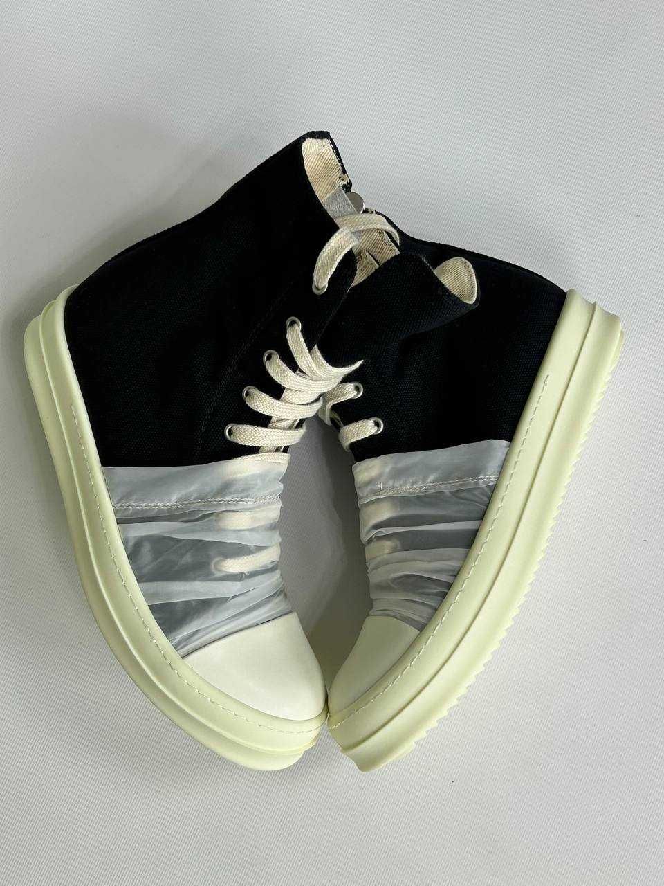 Rick Owens Geobasket Ramones jumbo laces чорні кеди opium archive кеды