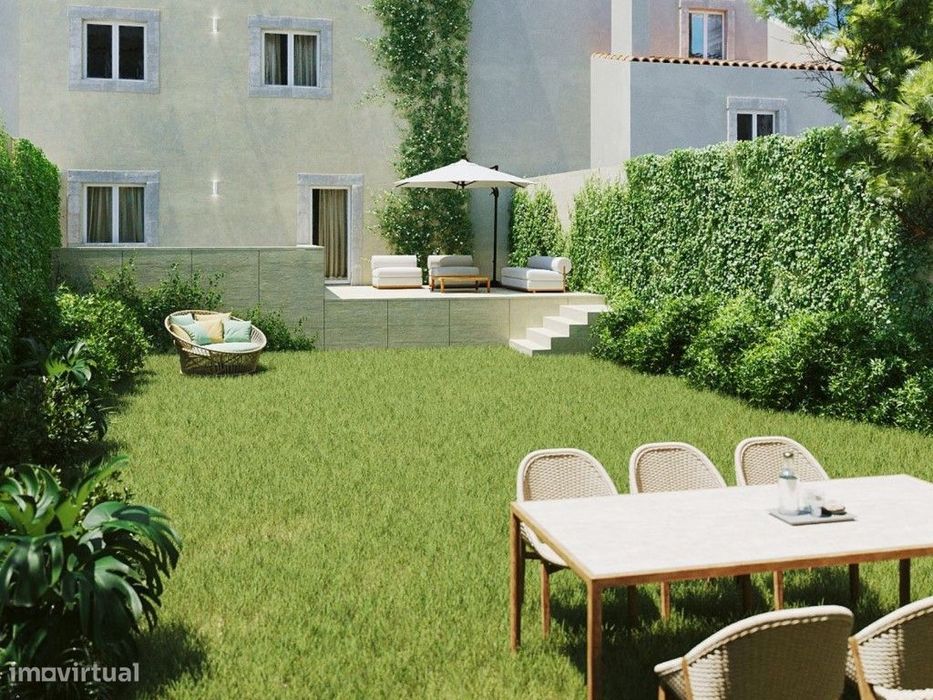 Apartamento T2, terraço e jardim, a pé do rio, Santos-O-Velho