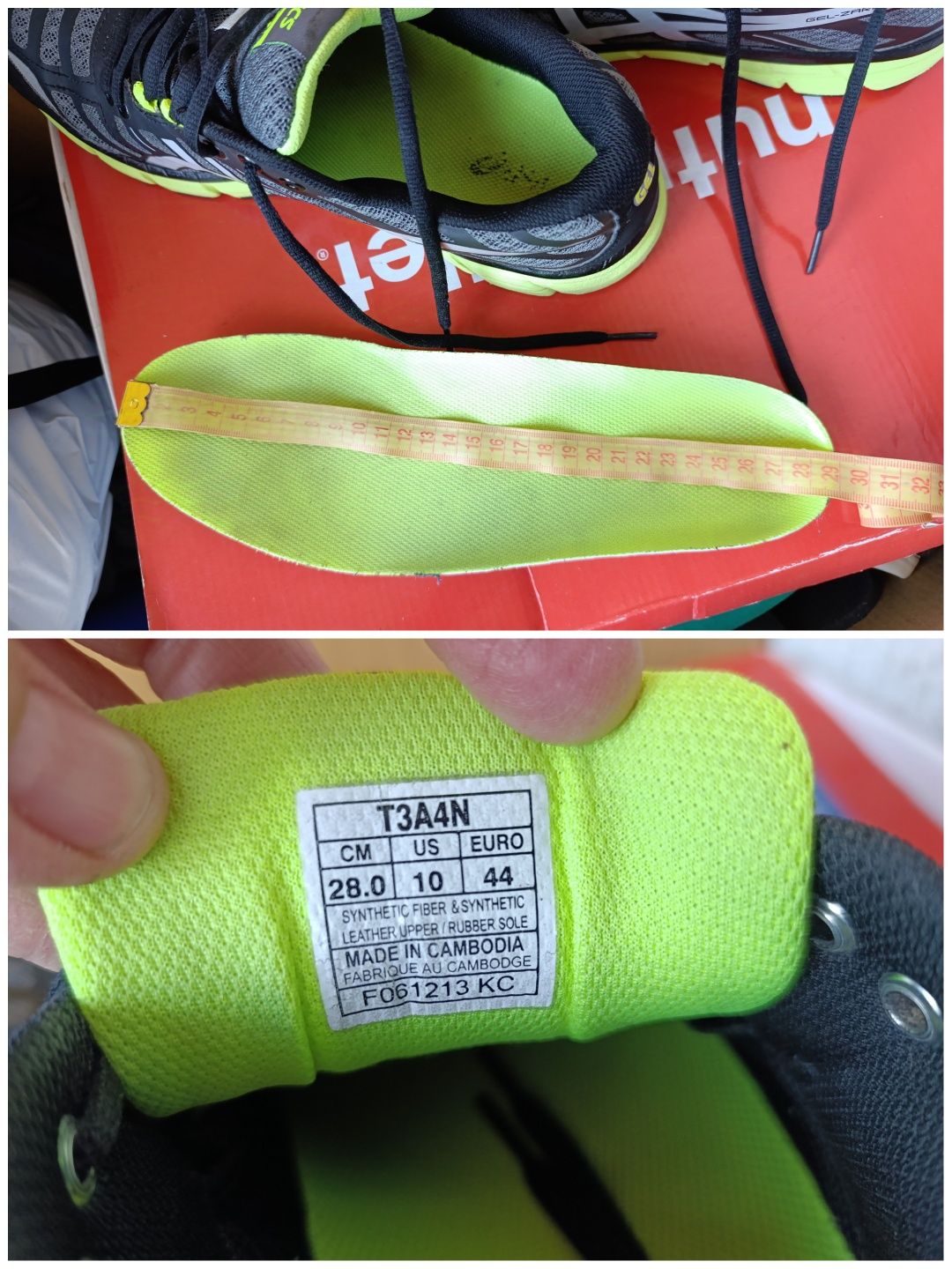 кроссовки для бега ASICS gel zaraca 2 р.44 28 см