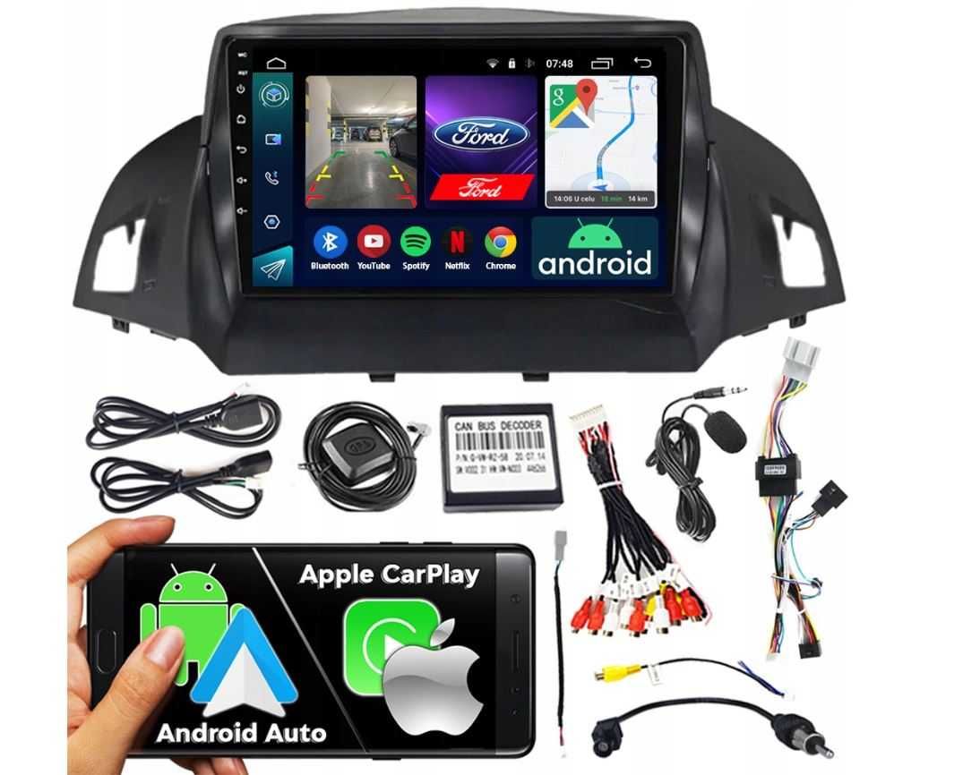 Radio android CarPlay Android Auto 2+32 Ford Kuga 2013 - 2018
