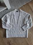 128cm, River Island kremowy kardigan, swetr, sweter dziewczęcy