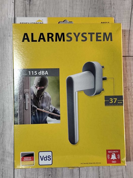 Klamka z alarmem antywłamaniowa 115dB okienna drzwiowa tarasowa