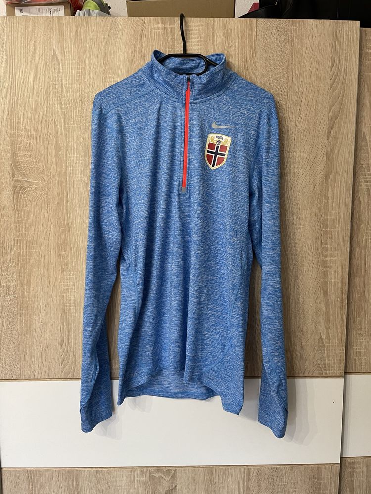 Bluza Nike S niebieska dri fit Norge sportowa bieganie długi rękaw