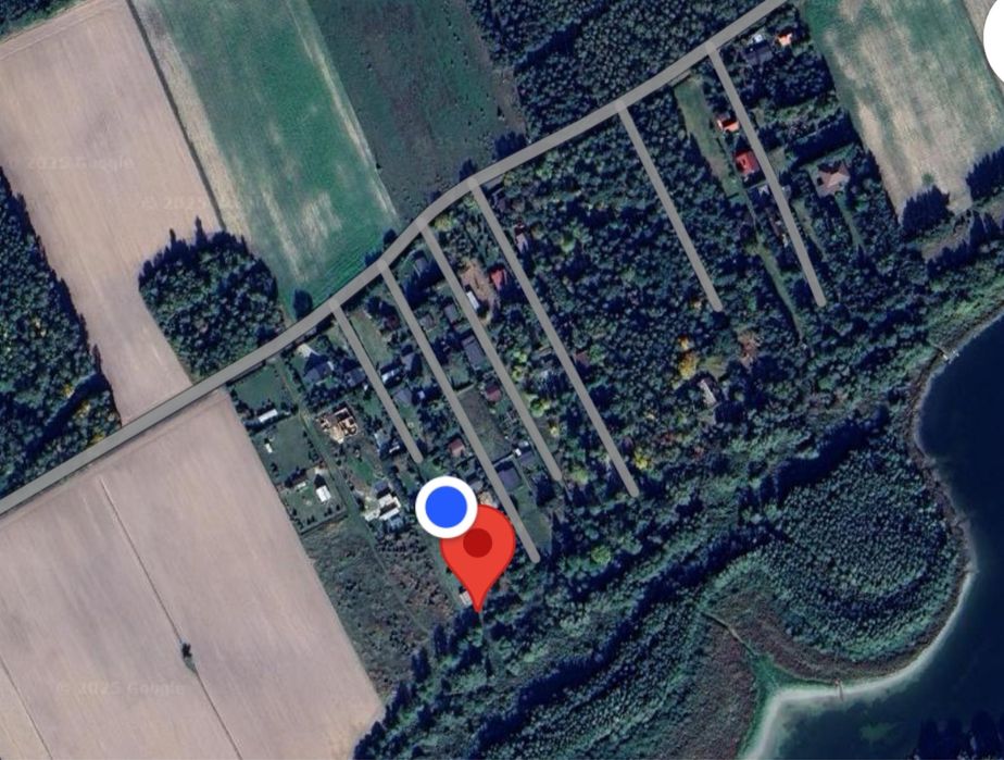Dzialka rekreacyjna nad jeziorem Wilczyńskim pierwsza linia brzegowa