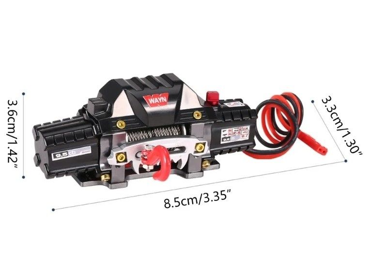 Wyciągarka elektryczna rc w skali 1:10 2 silniki 8-15kg TRX SCX MST HG