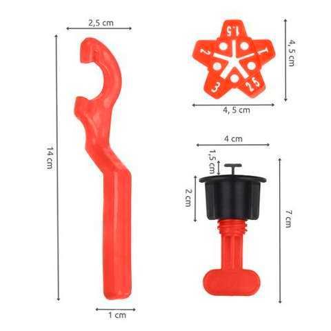System do poziomowania płytek 150szt + klucze