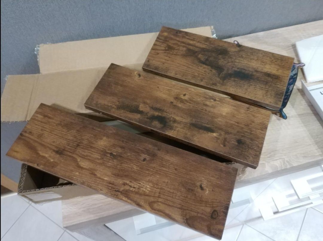 Nowy zestaw 3 półek w stylu LoFT regał na ścianę rystykalne stylowe