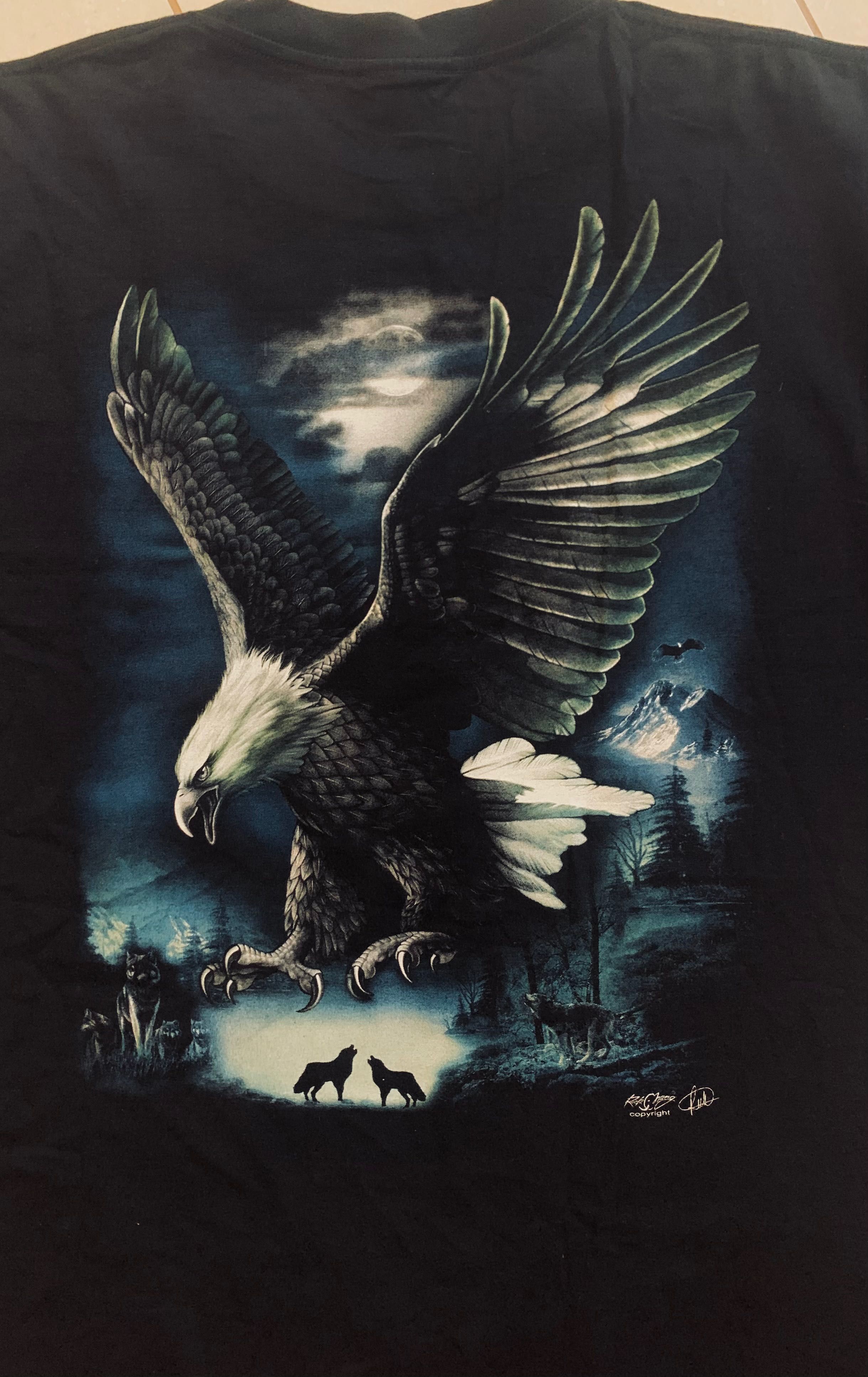 Rock Eagle & Rock Chang extra koszulka T-Shirt crewneck orzeł 3D 4XL