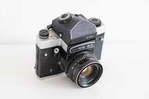 Kiev 60 + obiektyw 2.8/80 Carl Zeiss Jena Biometar