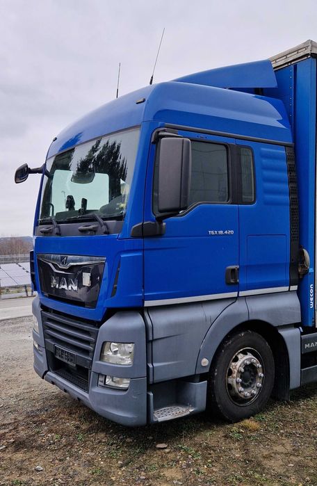 Man TGX 18.42 2017 – firanka 7.7m, ciężarówka