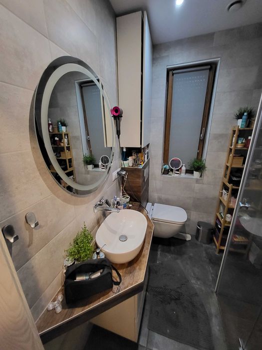 Lustro łazienkowe podświetlane, średnica ok 100 cm