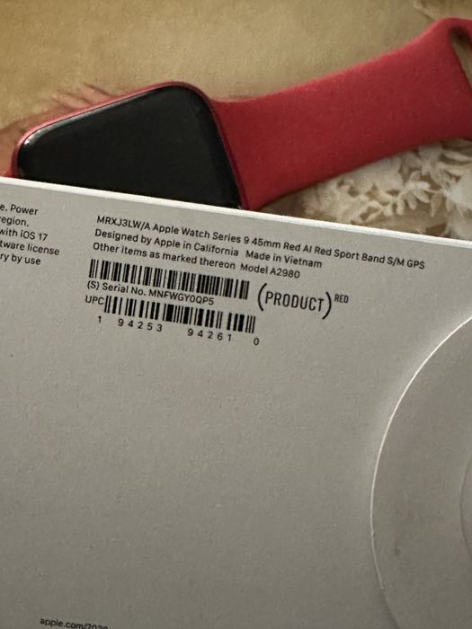 Apple Watch Series 9 • GPS • 45 мм (PRODUCT)RED