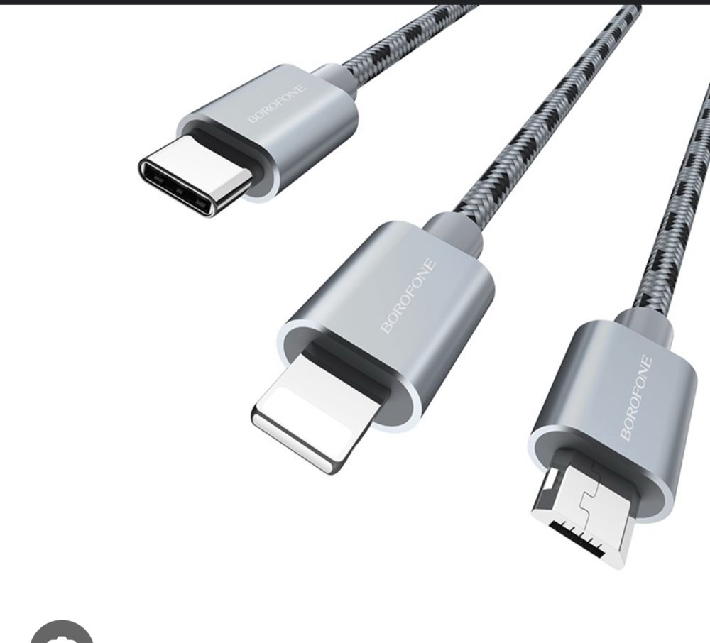 Cabo carregamento dados USB tipe C micro usb Lightning