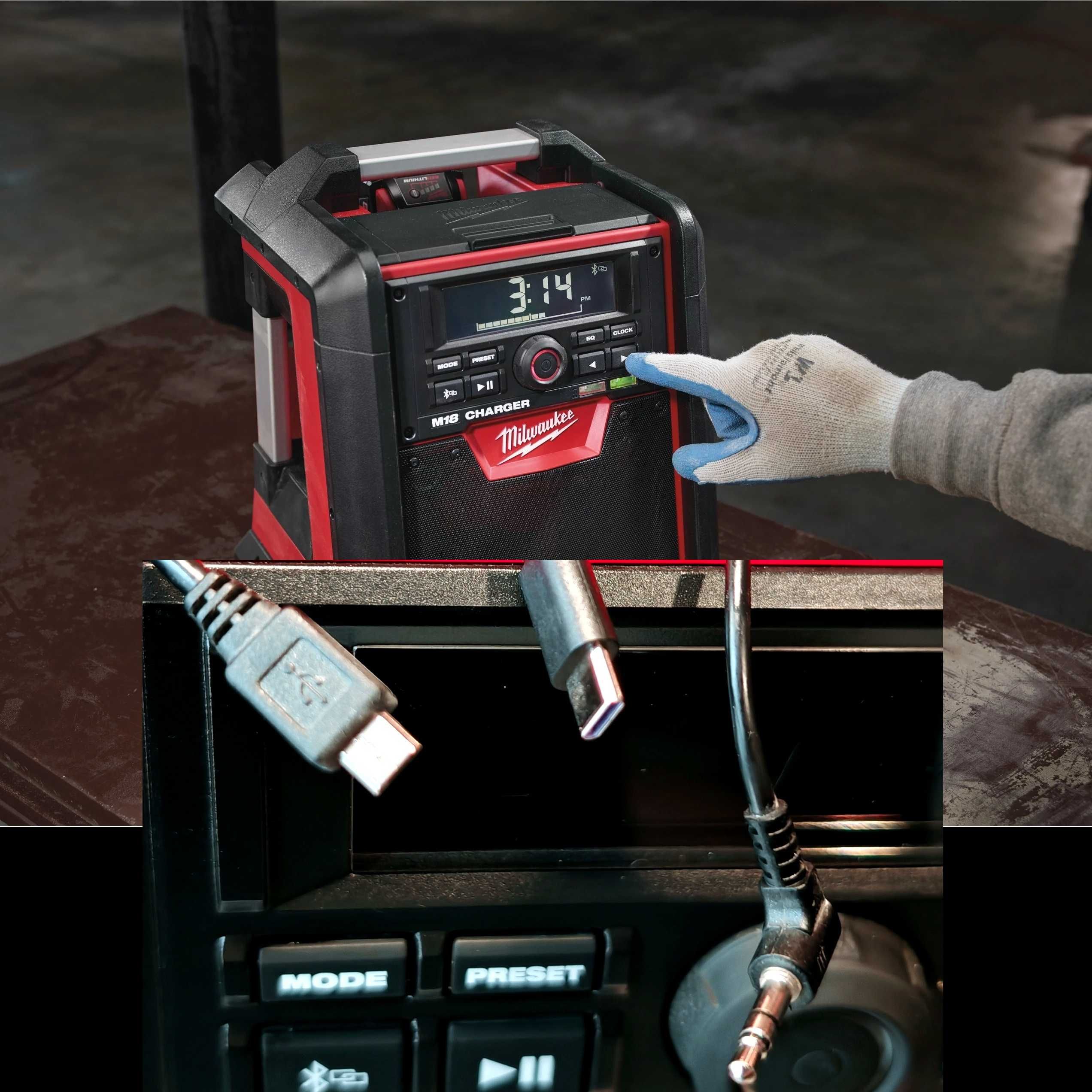 Radio Budowlane Głośnik Bluetooth ładowarka Milwaukee M18 RC Jak Nowy!