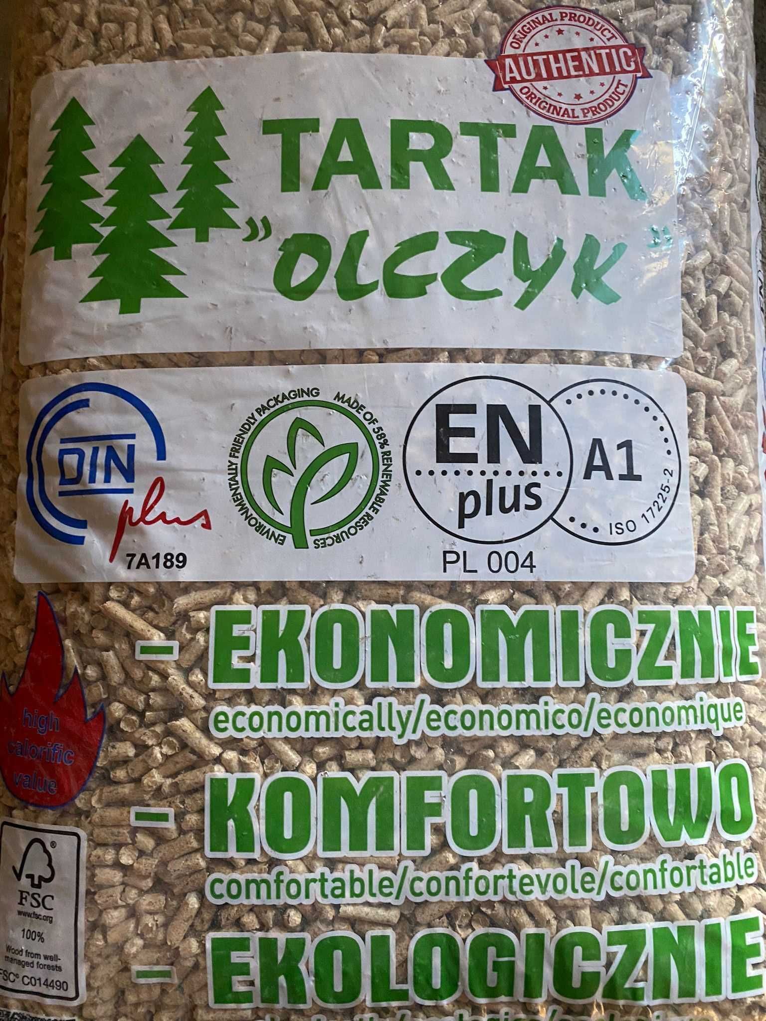 PELLET OLCZYK certyfikowany ENplus A1 DINplus z dostawą Dzierżoniów