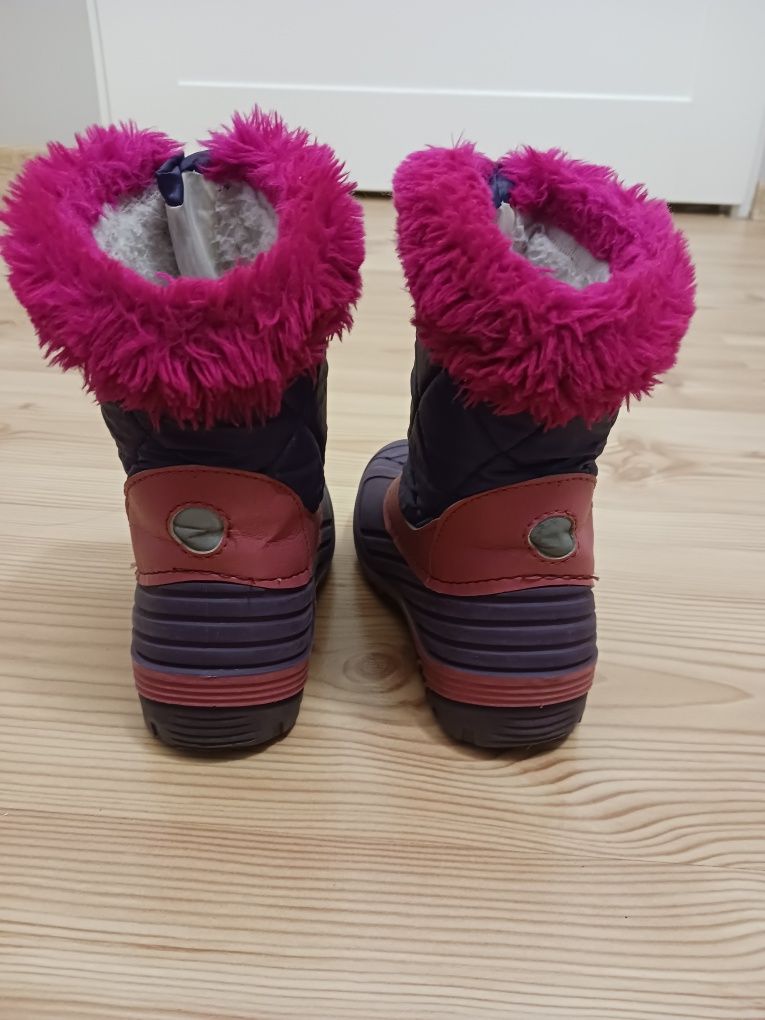 Buty zimowe śniegowe dziewczęce rozmiar 26