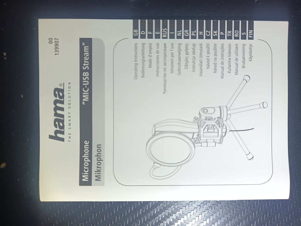 Hama mikrofon "mic usb stream"