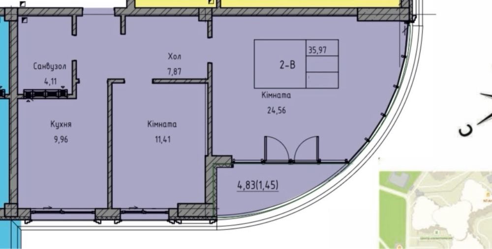 Продам квартиру с видом на парк. ЖК «Лидерсовский». Срочно