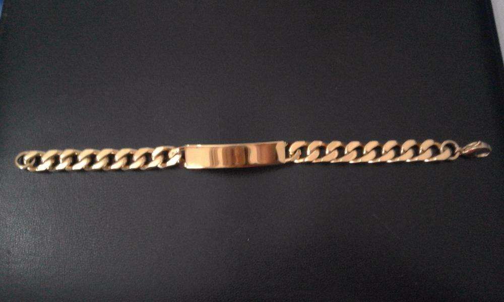 Pulseira em Aço e Ouro para Homem NOVA!