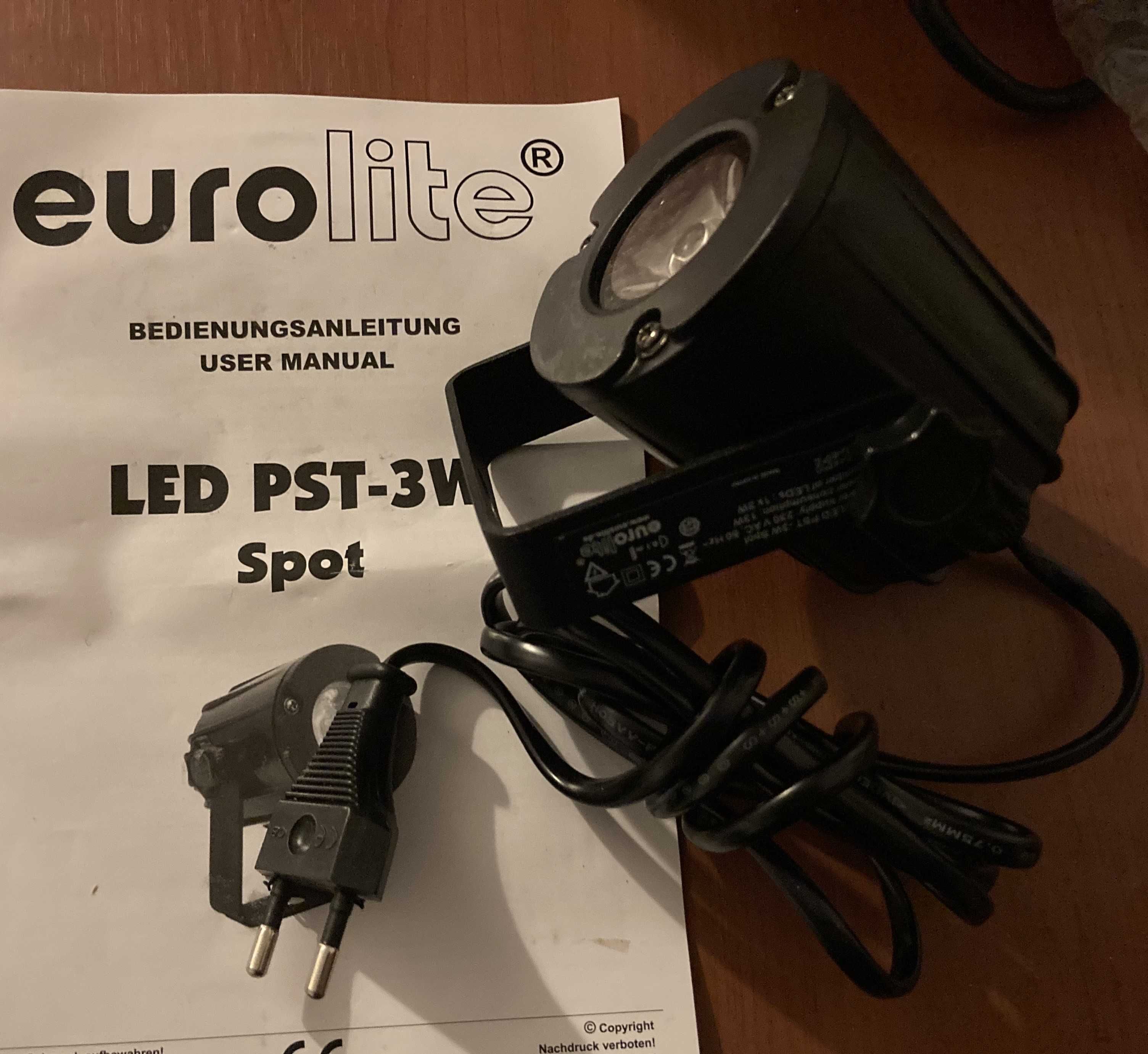 Reflektor Eurolite LED PST-3W Spot Oświetlacz kuli itp