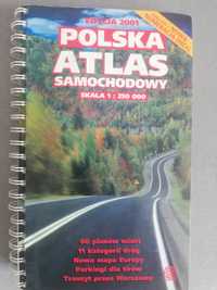 Atlas samochodowy Polska, z mapą Europy, edycja 2001