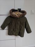 George ciepła zimowa kurtka parka  khaki r. 80/86