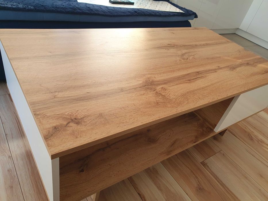 Stolik kawowy lakier+ drewno