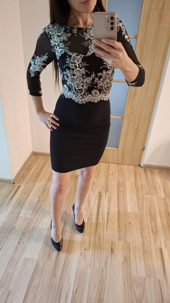 Sukienka cekiny, mini