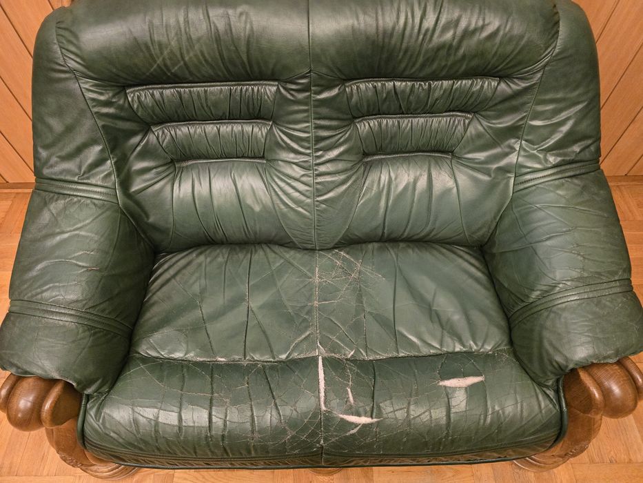 Skórzane siedziska kanap Kler, kanapa trzyosobowa, dwuosobowa, jednoos