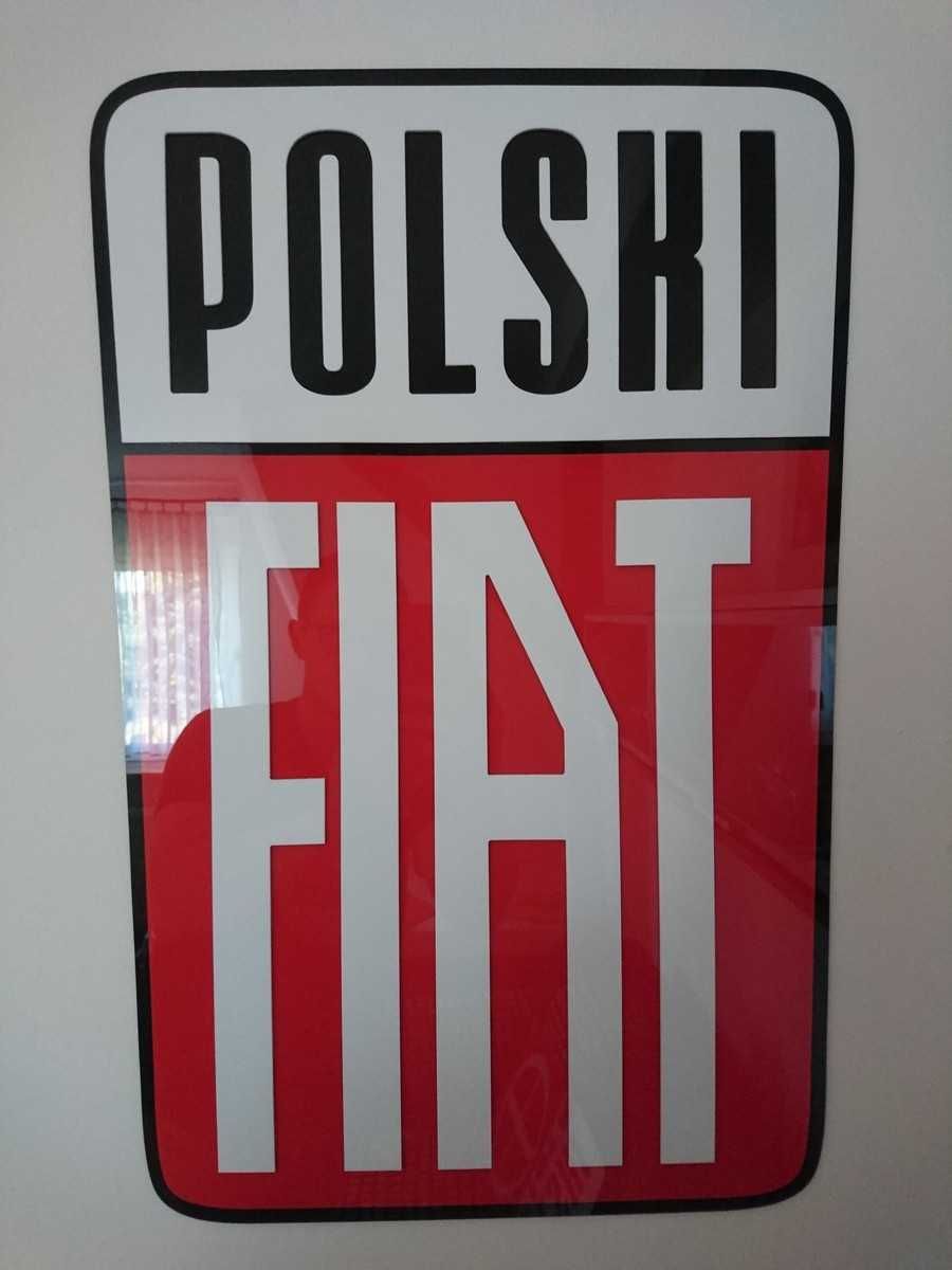 Logo szyld emblemat Polski Fiat do garażu pokoju na ścianę