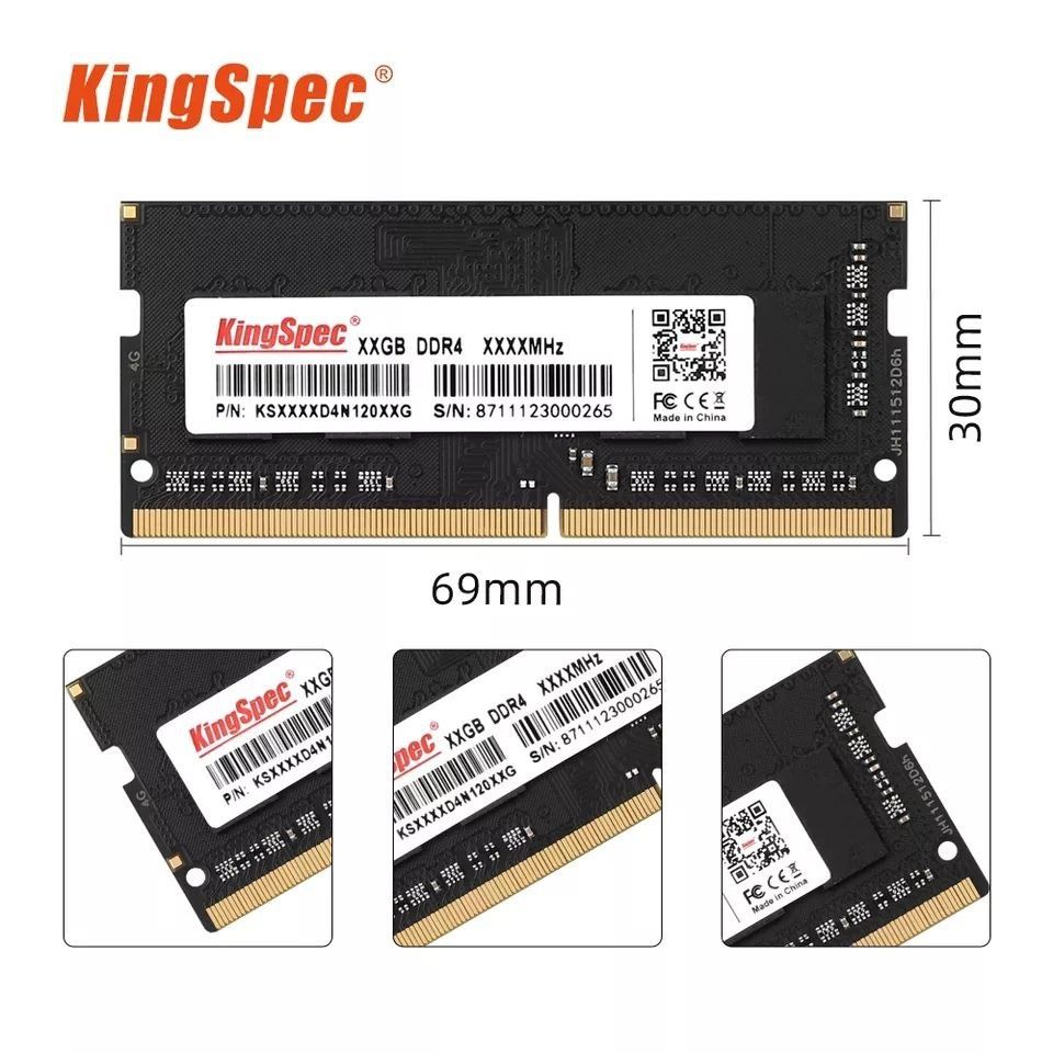 Оперативна пам'ять | DDR 4 | 16 GB | Kingspec | 3200 МГц | RAM SO-DIMM