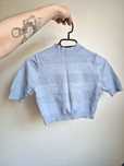 Sweterkowy Crop top, baby blue, niebieski, błękitny, asos petite, 36,