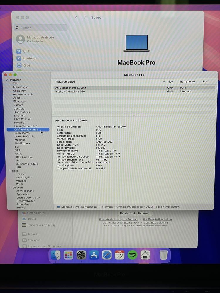 MacBook Pro 16 2019 i9 32gb [Radeon Pro 5500m 8gb]