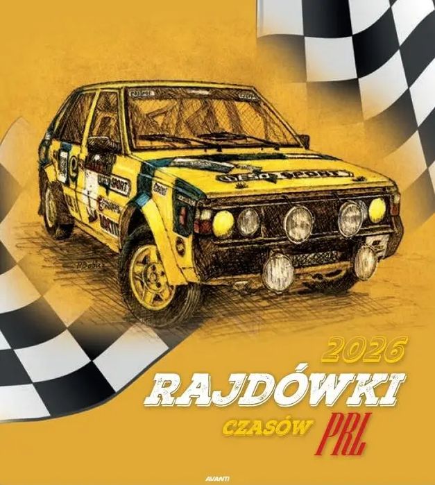 Kalendarz 2026 ścienny 32x32cm Motoryzacja PRL. Avanti