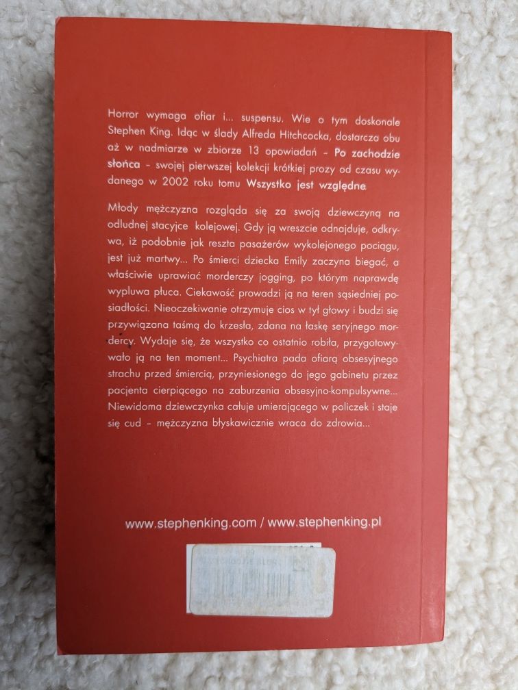 Książka Po zachodzie słońca Stephen King