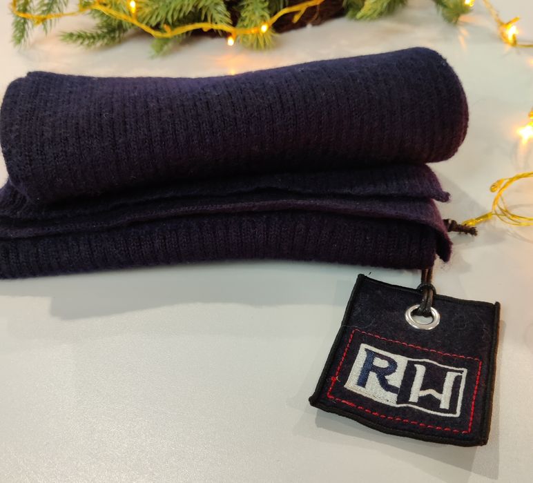 Шарф темно-темно синій