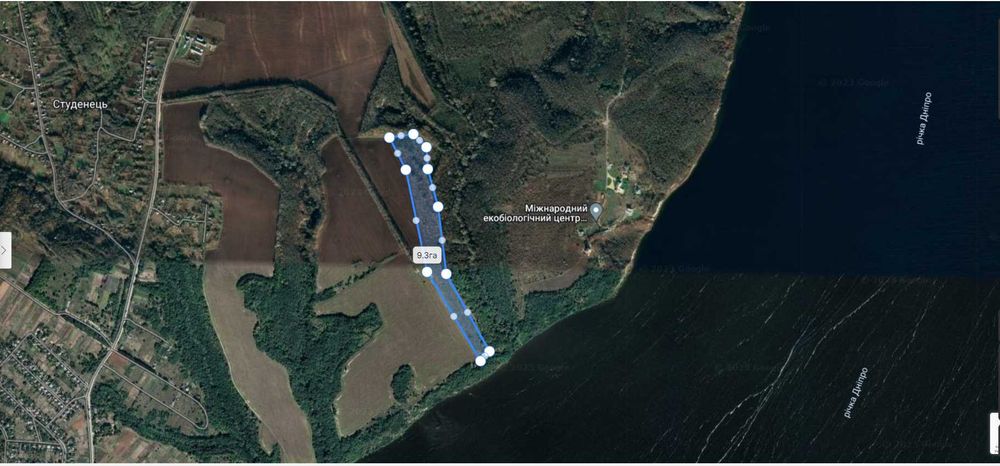 Земельна ділянка 9,25 га, Канівське водосховище (садівництво)