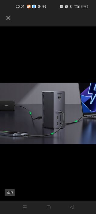 UGREEN Stacja dokująca Ugreen U710 2x Thunderbolt 4 DisplayPort 8K 30H