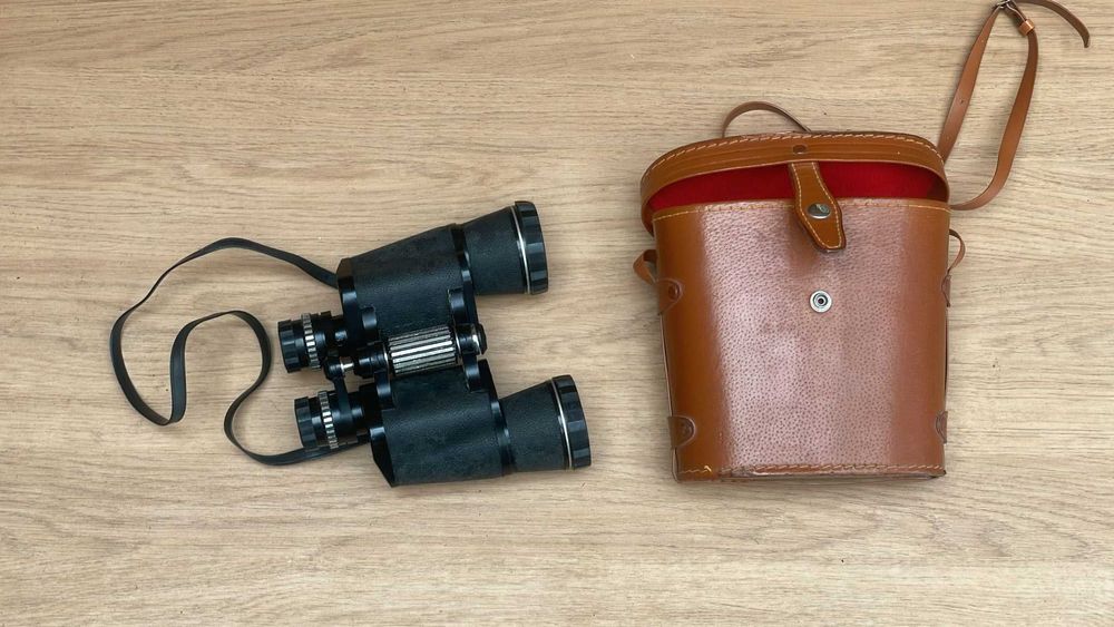 Binoculos antigos,  Atlas 7,5X50 com estojo